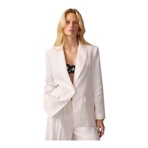 J Crew Tuxedo blazer in drapey viscose White size 4